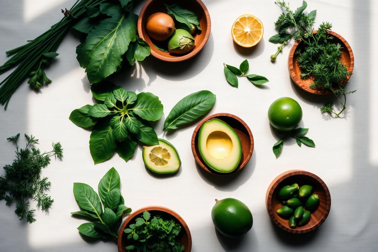 Fresh greens and produce